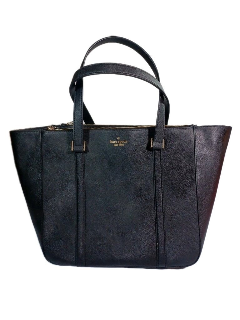 Kate Spade 19 X 11,5 Briar Newbury Lane Saffiano Leather Tote Bag Black Wkru7109